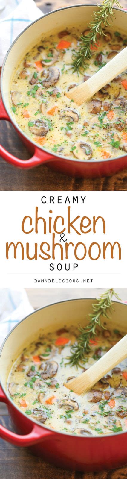 Creamy Chicken And Mushroom Soup Damn Delicious