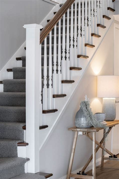 As you can see there is a variety of options and types. Keep a classic flow from upstairs to down. | Stairs design, House styles, Hamptons house