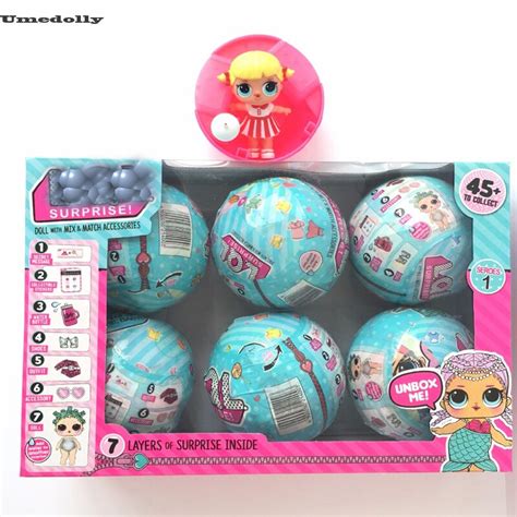 36pcsbox Series 1 Funny Lol Dolls Color Change Eggs Ball Dress Up