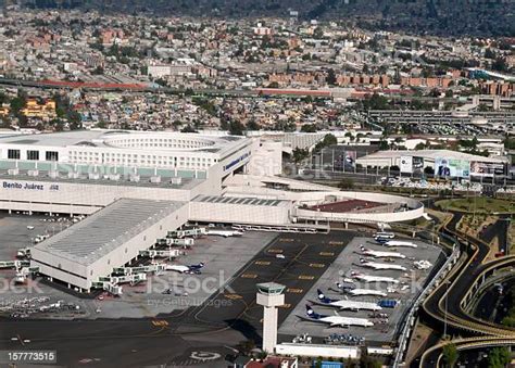 Aerial View Of Benito Juarez Airport Mexico City Stock Photo Download