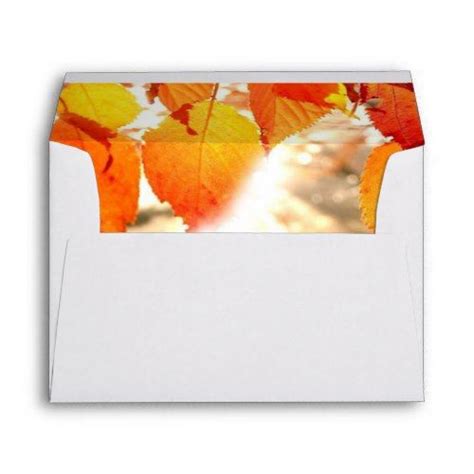 Autumn Leaves Fall Wedding Envelopes Wedding Envelopes