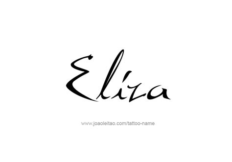 Eliza Name Tattoo Designs