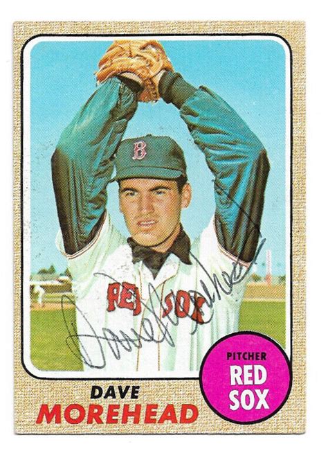 Dave Morehead Signed 1968 Topps Baseball Card 212 Auto Boston Red Sox Ebay