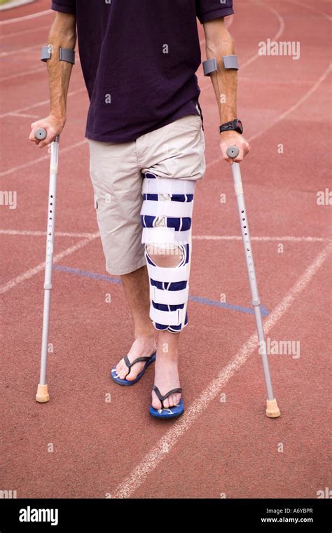 One Leg One Crutch High Resolution Stock Photography And Images Alamy