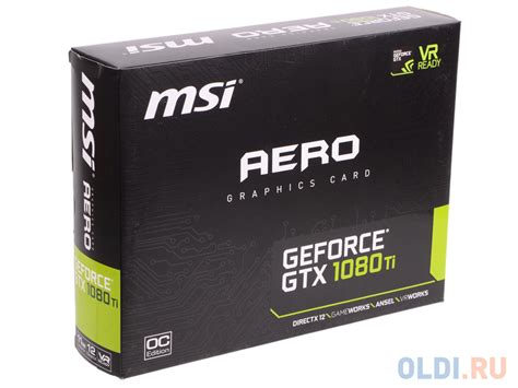 Видеокарта Msi Geforce Gtx1080 Ti Aero 11g Oc 11gb 1 506 Mhz Nvidia Gtx