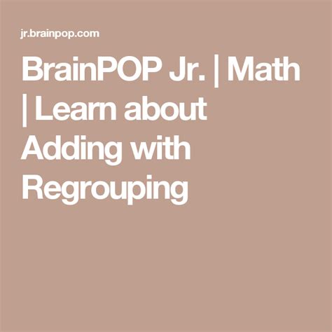 Последние твиты от brainpop jr. BrainPOP Jr. | Math | Learn about Adding with Regrouping ...