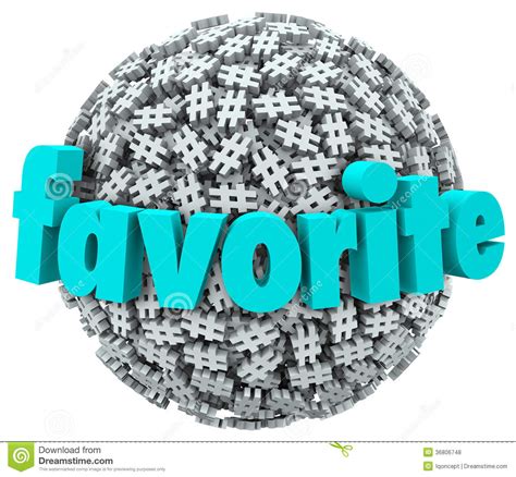 Favorite Word Hashtag Tag Sphere Best Trend Topic Stock Illustration - Image: 36806748