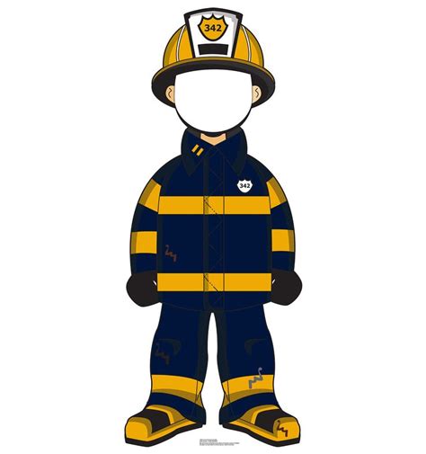 Advanced Graphics Cartoons Fireman Stand In Life Size Cardboard Cutout