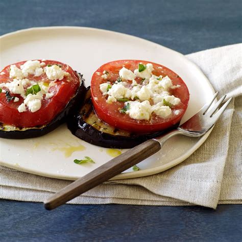 Grilled Eggplant Tomato And Feta Stacks Recipes Ww Usa Recipe