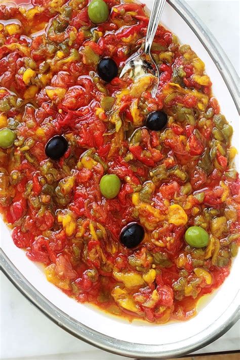 Salade De Poivrons Grillés Tunisienne Slata Mechouia Recette