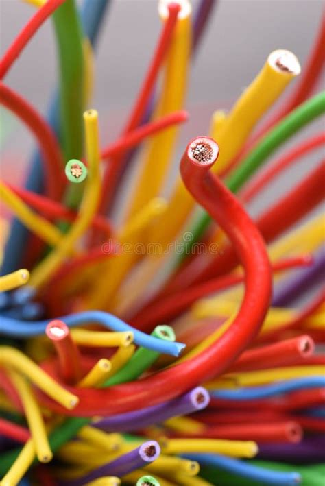 Colorful Electric Wires Stock Photo Image Of Close Cabling 34082088