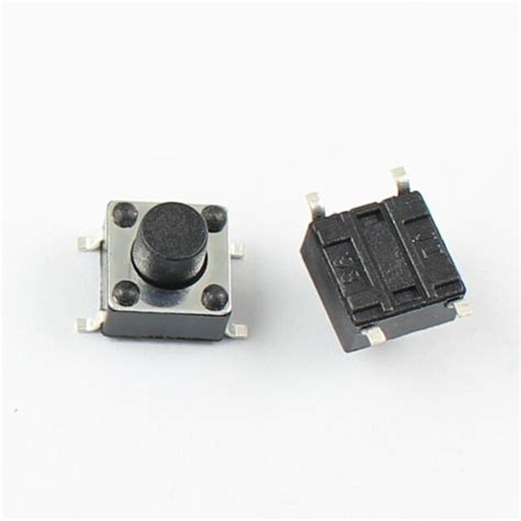 100 Pcs Momentary Tactile Tact Push Button Switch 4 Pin Smd Smt 6x6x6mm