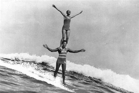 Sexy Girl Guy Surfing Bikini Hula Surfboards Vintage Photo Surf Nude