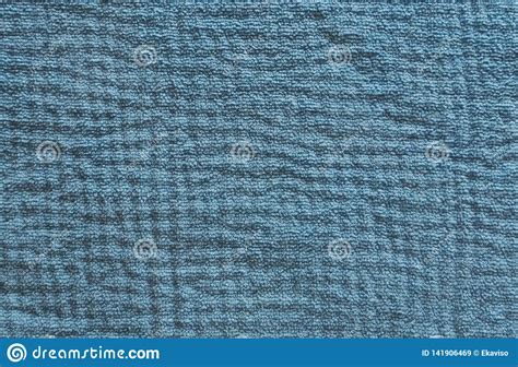 Close Up Of The Blue Textile Texture Stock Image Image Of