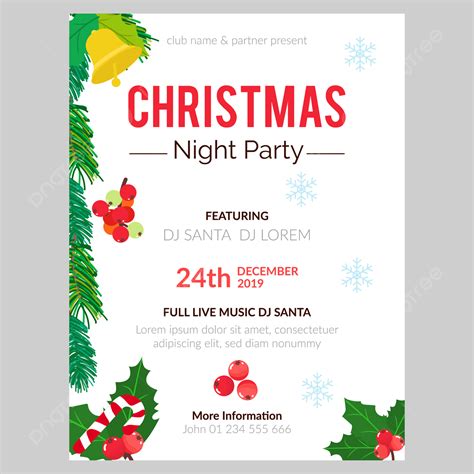 Simple White Christmas Flyer Template Download On Pngtree