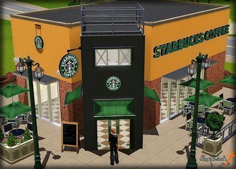 Starbucks Coffee Store In The Sims 3 Whoever Made This Is Amazing