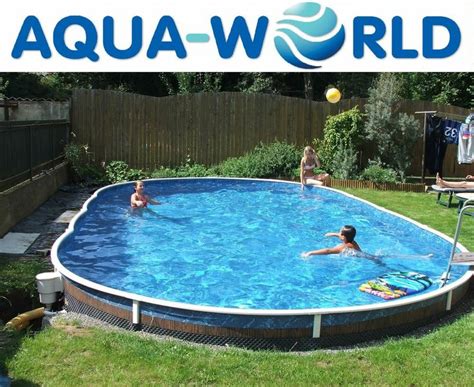 Aqua World Above Ground 30ft X 15ft Oval Swimming Pool