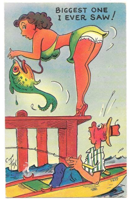 5 Postcard Comic Humor Assorted Circa 1950 1960s Adult Style Usa