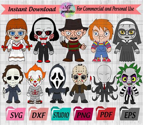 Baby Horror Characters Svg