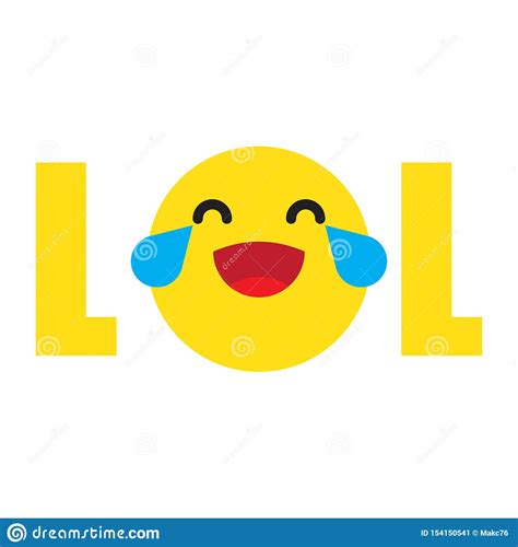 Funny Lol Emoji Illustration Stock Vector Illustration