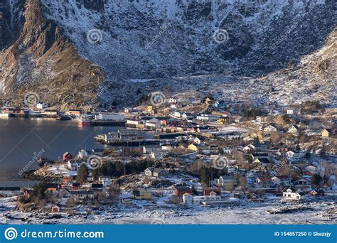 Ballstad Fishing Village In Winter Season In Lofoten