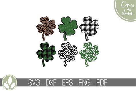 Shamrock Svg Bundle Set Of Shamrocks Svg St Patrick Svg Etsy In 2022