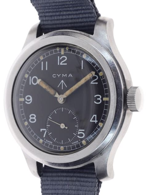 Cyma Military Stainless Steel 1940s Gisbert A Joseph Watches