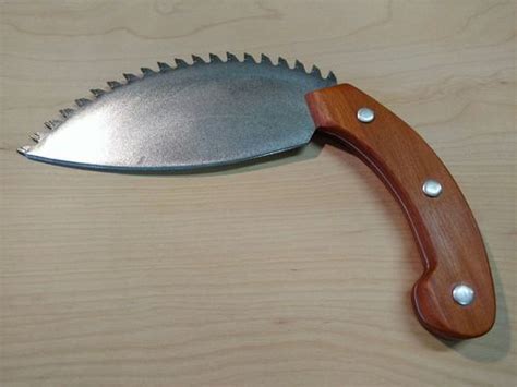 Knife Made From Saw Blade With Mahogany Handle Artofit