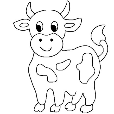 Cute Little Cow Coloring Page Netart