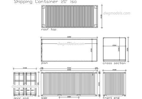 Shipping Container Dwg Free Cad Blocks Download