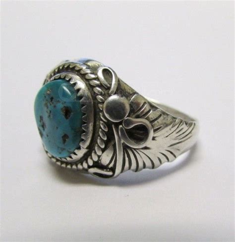 Richard Begay Sterling Silver Turquoise Ring Sterling Silver Rings