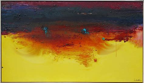 Abstract Expressionism Abstract Painting Color Field Red Sky Oil