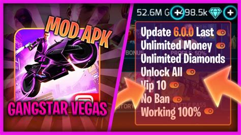 Update Gangstar Vegas Mod Apk 600r Unlimited Money Diamonds Vip