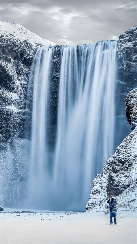 Frozen Waterfall Iphone Wallpaper Hd