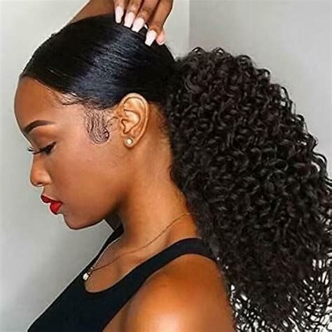 Kinky Curly Drawstring Ponytail Clip In Hair Extensions Jessie S Selection