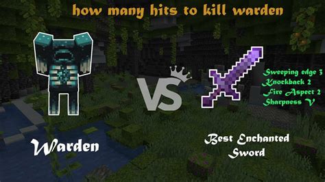 How Many Hits To Kill Minecraft Warden Using Op Netherite Sword Youtube