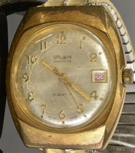 Sold Price Vintage Gruen Precision 17 Jewel Mens Wrist Watch July 5