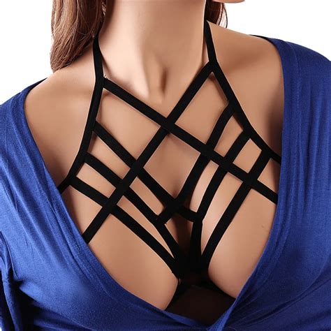 Jaycosinwomen Sexy Lingerie Elastic Bralette Hollow Out Cage Bra