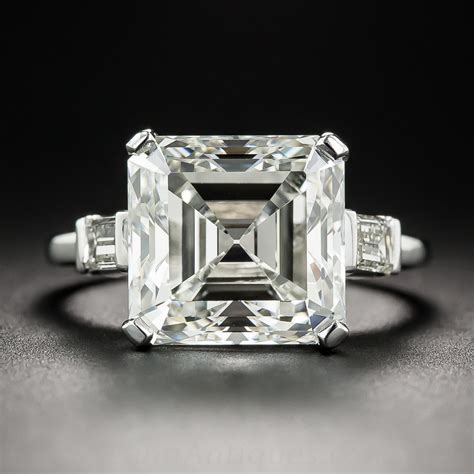 605 Carat Asscher Cut Diamond Ring Gia K Vs1