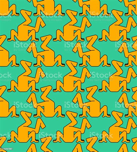 Head In The Sand Pattern Seamless Hiding From Problems Background Stock