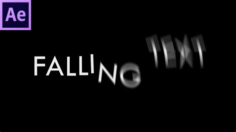 Kinetic Typography 2 Falling Text Expression In After Effects 147