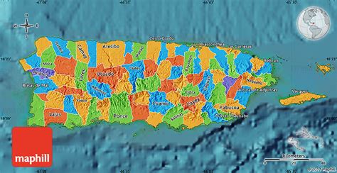 Political Map Of Puerto Rico Satellite Outside