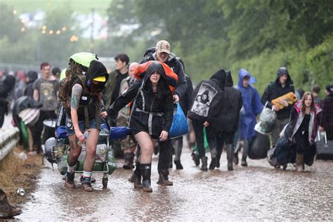 First Pictures Of Soggy Festival Goers Arriving At A Very Wet Download