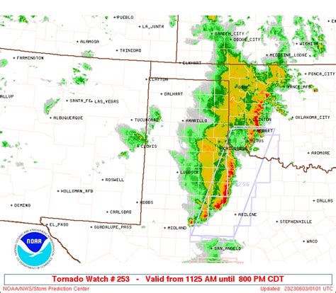 Storm Prediction Center Tornado Watch 253