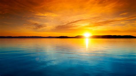배경 화면 햇빛 경치 일몰 바다 호수 물 육지 반사 해돋이 고요한 저녁 강 태양 수평선 분위기