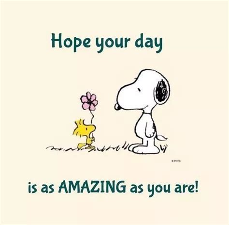 Hope Your Day Is As Amazing As You Are Days Of The Week Snoopy