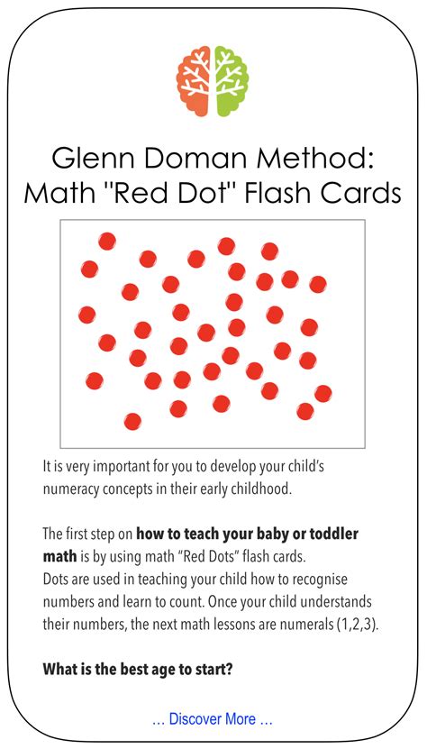 Glenn Doman Method Math Red Dots Flash Cards Artofit