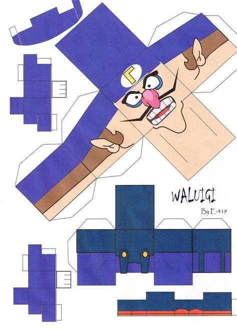 Waluigi Cubeecraft By E 419 On Deviantart Mario Crafts Mario