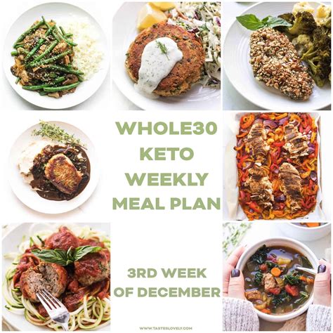 Whole30 Keto Weekly Meal Plan December Week 3 Tastes Lovely