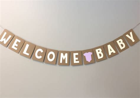 Welcome Baby Banner Welcome Home Banner Baby Banner Baby Shower